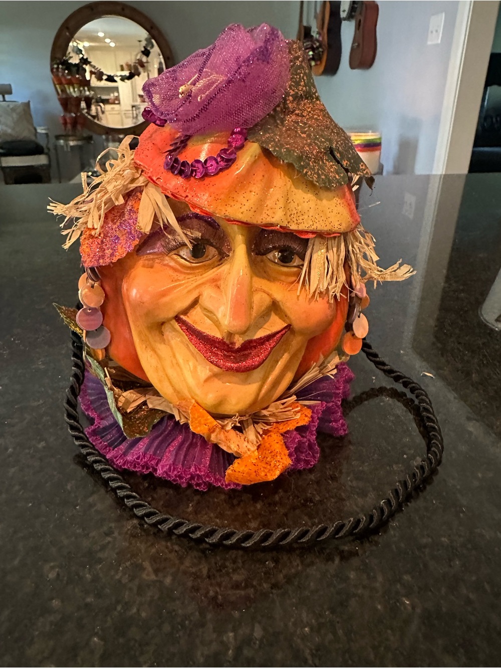 Katherine’s Collection Halloween Witch Face Pumpkin Purse / Novelty Handbag